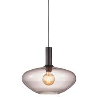 Zwarte hanglamp Nordlux &apos;Alton 35&apos; E27 fitting smokeglas 35 cm - thumbnail