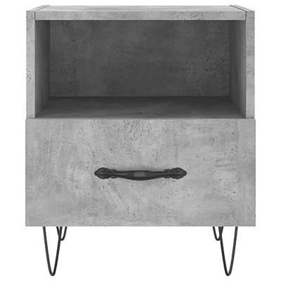 Nachtkastjes 2 st 40x35x47,5 cm bewerkt hout betongrijs