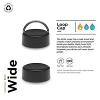 Klean Kanteen Wijde dop - loop cap - zwart - thumbnail