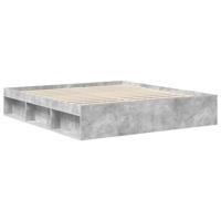 Bedframe met hoofdeinde Beton 180 x 200 cm Massief grenenhout - thumbnail