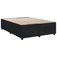 Bedframe zonder matras 160x200 cm fluweel zwart - thumbnail