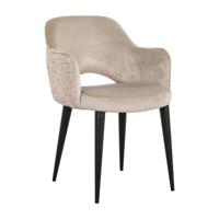 Richmond Eetkamerstoel 'Giovanna' Velvet en stof, kleur Khaki/Rose - thumbnail