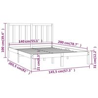 Bedframe massief grenenhout 140x200 cm - thumbnail