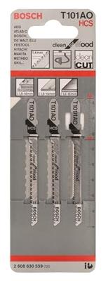 Bosch Accessoires Decoupeerzaagblad T 101 AO Clean for Wood 3st - 2608630559