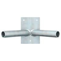 VidaXL Vlaggen mast houder zilver 11,5 x 7,5 x 0,2 cm staal - thumbnail