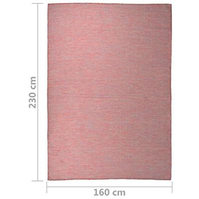 VidaXL Buitenkleed platgeweven 160x230 cm rood