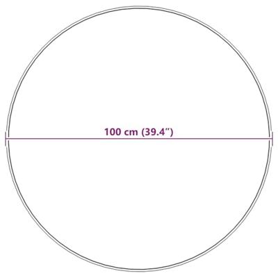 Nep Schapenvacht Tapijt Tafalla Antraciet Ø 100 cm Polyester