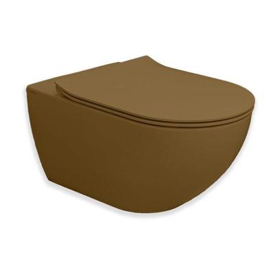 Royal Plaza Belbo wandcloset - 55cm - cycloneflush - zonder spoelrand - met toiletzitting - kreta SW1127062 / SW1075549