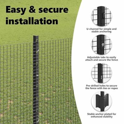 VidaXL Hek met paal grijs 1,6 x 10 m staal en pvc
