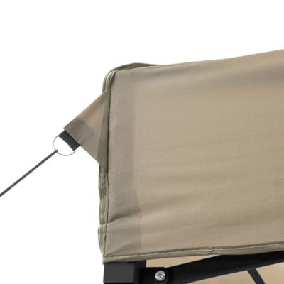 Partytent inklapbaar pop-up met 3 zijwanden taupe - thumbnail