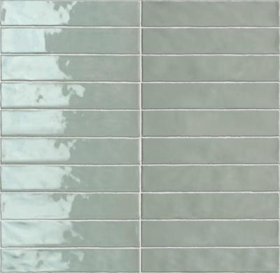 Wandtegel groen visgraat Sartoria Vernici 25x5cm summer vibes glans gerectificeerd