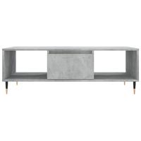 Salontafel 104x60x35 cm bewerkt hout betongrijs - thumbnail