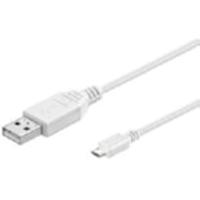 MicroConnect USB A/Micro USB B, 3 m 3 m USB A Micro B mannelijke witte kabel USB - kabel USB (3 m, 3 m, USB A, Micro B, 2.0, mannelijk/mannelijk, wit) - thumbnail