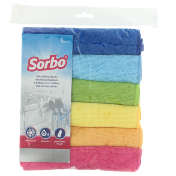 Sorbo Microvezeldoek 40x40cm 6 stuks Sorbo Microvezeldoek 40x40cm 6 stuks