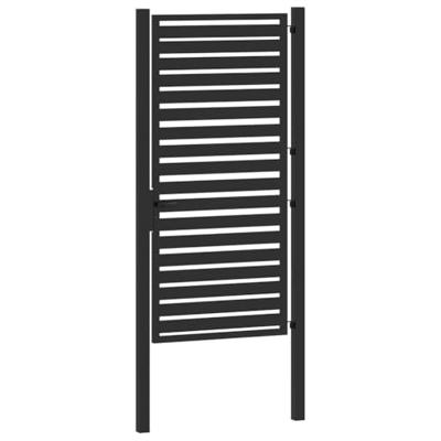 Tuinhek afsluitbaar 100x180 cm aluminium zwart