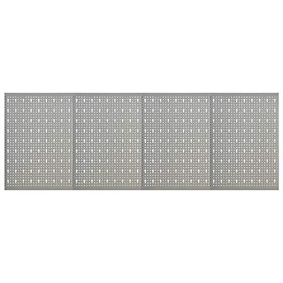 VidaXL Gaatjespanelen wandgemonteerd 4 st 40x58 cm staal VidaXL Gaatjespanelen wandgemonteerd 4 st 40x58 cm staal