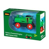 BRIO World Groene locomotief op batterijen - thumbnail