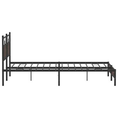 Bedframe zonder matras bewerkt hout bruin eikenkleur 183x203 cm Bedframe zonder matras bewerkt hout bruin eikenkleur 183x203 cm