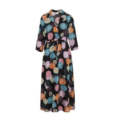 JDY maxi jurk met all over print donkerblauw/oranje/paars JDY maxi jurk met all over print donkerblauw/oranje/paars