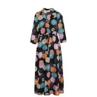 JDY maxi jurk met all over print donkerblauw/oranje/paars - thumbnail