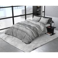 Sleeptime Flanel Stone Stripe Grijs 240 x 200/220 cm - thumbnail