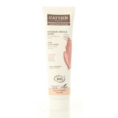 Cattier Roze klei masker aloe 100 Milliliter