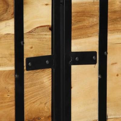 Hoofdeinde 140 cm massief hout acacia en ijzer