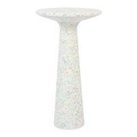 Zuiver Ronde Bijzettafel 'Victoria' Terrazzo, 56cm hoog, kleur Wit - thumbnail