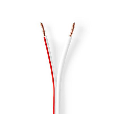 Speaker-Kabel | 2x 2,50 mm2 | 100 m | Op Rol | Wit
