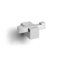 Zack Carvo Handdoekhaak - 7x3cm - dubbel - geborsteld RVS 40484 - thumbnail