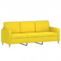 2-delige Loungeset met kussens stof lichtgeel - thumbnail