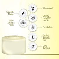 Bolsius stompkaars mammoet 15x10cm ivoor - thumbnail