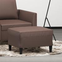 Voetenbank 60x50x41 cm kunstleer bruin - thumbnail