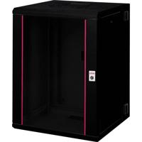 ROLINE 19-inch wandbehuizing Pro 16 U, 600x600 BxD tweedelig draaibaar zwart - thumbnail