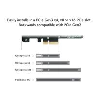 Akasa M.2 SSD to PCIe 3.0 x4 NVME adapter card AK-PCCM2P-01 - thumbnail