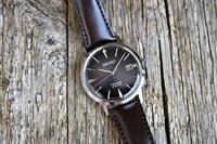 Seiko SRPJ17J1 Horloge Presage Automaat staal-leder zilverkleurig-bruin 39,5 mm - thumbnail