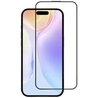 Skech Frontier Full-Fit gehard glas, compatibel met Apple iPhone 15 Pro Max, krasbestendige beschermfolie, anti-vingerafdrukcoating, 9H hardheid, 3D touch, onbreekbaar, zwart - thumbnail