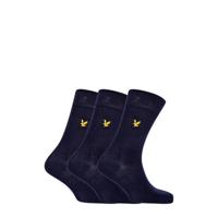 Lyle & Scott sokken Angus - set van 3 donkerblauw - thumbnail