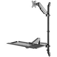 SpeaKa Professional SP-MM-710 Monitor-wandbeugel 1-voudig 33,0 cm (13) - 68,6 cm (27) Zwart In hoogte verstelbaar, Draaibaar, Kantelbaar en zwenkbaar - thumbnail