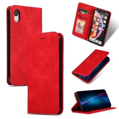 Retro huid voelen Business magnetische horizontale Flip lederen case voor iPhone XR (rood) Retro huid voelen Business magnetische horizontale Flip lederen case voor iPhone XR (rood)