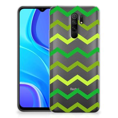 Xiaomi Redmi 9 | TPU bumper | Zigzag Groen