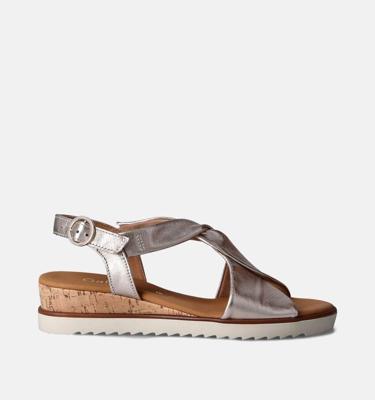 Gabor Sandalen 62.751.82 Zilver-40,5 maat 40.5