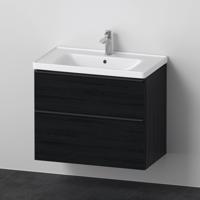 Badkamermeubelset Duravit D-Neo Wastafel Keramiek 80x48x62.5 cm Mat Eiken Zwart Duravit - thumbnail