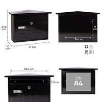 Brievenbus zwart deco Arregui Talen Tools - Talentools - thumbnail