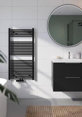 Saqu Cole handdoekradiator 701W 60x120cm mat zwart Saqu Cole handdoekradiator 701W 60x120cm mat zwart