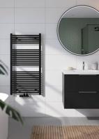 Saqu Cole handdoekradiator 701W 60x120cm mat zwart - thumbnail