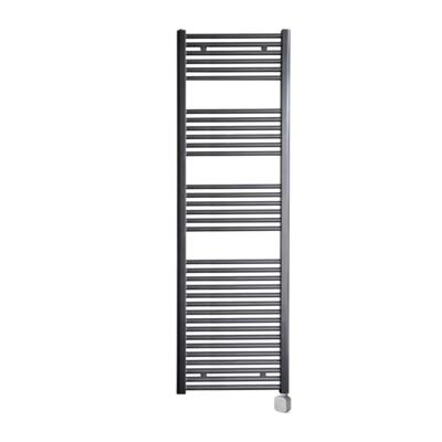 Electrische Wifi Radiator Sanicare HPW Carini 172x60 cm Gunmetal Met Thermostaat Zilver Rechtsonder