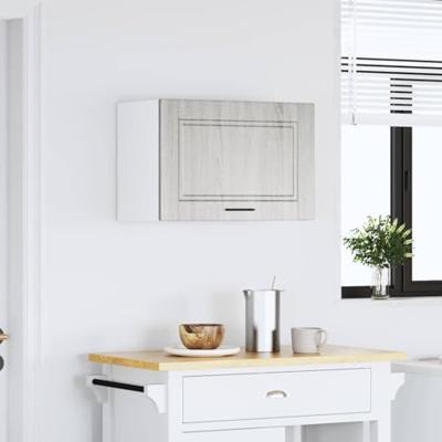 Keukenwandkast Porto bewerkt hout grijs sonoma eiken