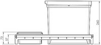 Cucina T2-90 Afvalsysteem 81,1x50x26 cm Grijs / Zilvergrijs - thumbnail