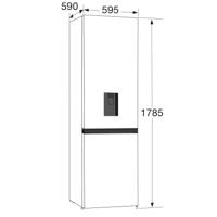 ETNA KOELKAST COMBI BOTTOM KCV178NRVS koel-vriescombinatie Vrijstaand 292 l F Roestvrijstaal - thumbnail